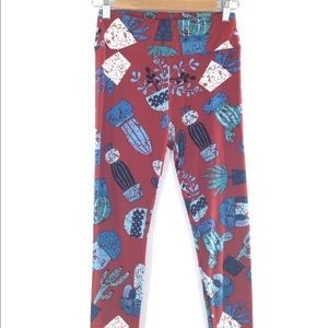 LuLaRoe Succulent Cactus Leggings OSFM NWOT